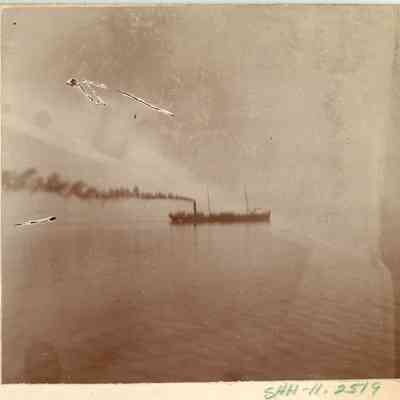Ore boats on Lake Huron