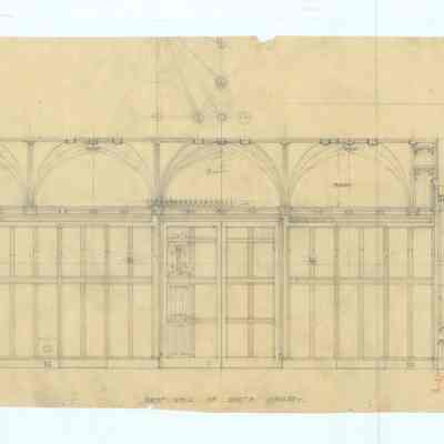 Drawing: Linenfold Hallway west and south elevations
