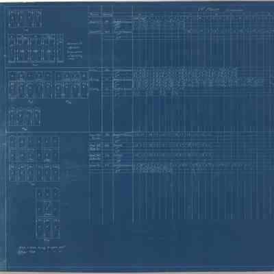 Blueprint: Dimensions of steel casements