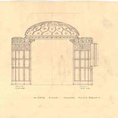 Drawing: Round Room south elevation