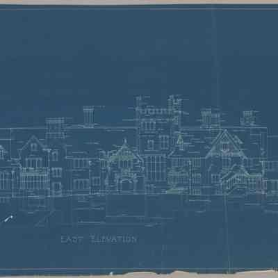 Blueprint: Manor House east elevation