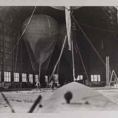 Wingfoot hangar's interior from rear of gondola