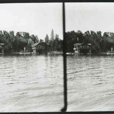 Boathouses and Main Cabin at Cedar Lodge