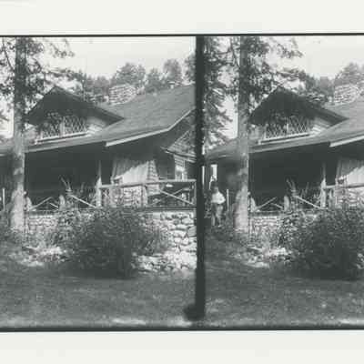 F.A. Seiberling at Main Cabin at Cedar Lodge
