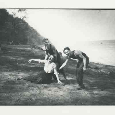 People playing on the beach