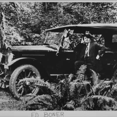Photographer Ed Boner and his Car
