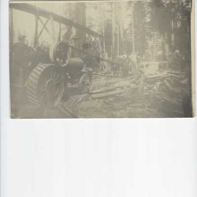 Steam engine at a lumber mill near Estacada
