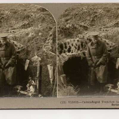 Camouflaged trenches in Chemin des Dames Sector.
