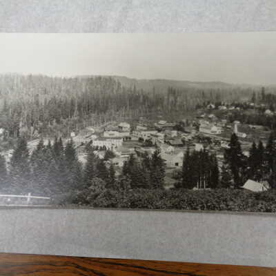 Downtown Estacada from bluff 1915