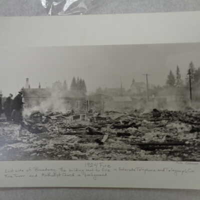 East side Broardway st. after 1924 fire