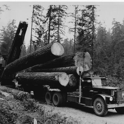 Log Truck with Loader