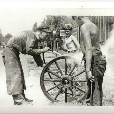 Sam Barr shrinking a wheel