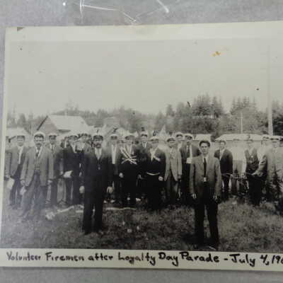 Volunteer Firemen after July 4th parade July 4, 1906