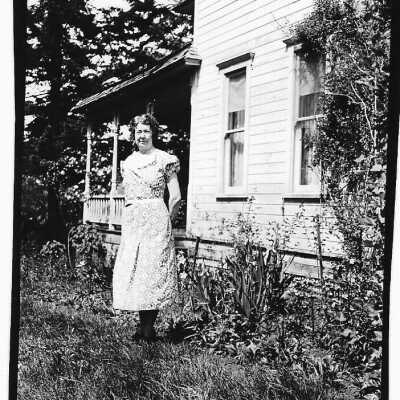 Woman and House