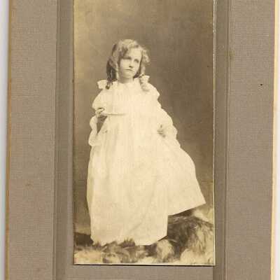 Young girl in white dress