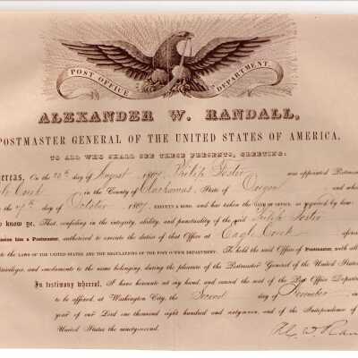 Photo of License for Eagle Creek Post Office
