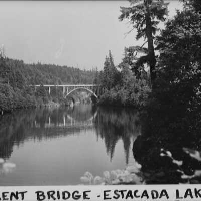 Cement Bridge, over Clackamas River at River Mill Dam 1911