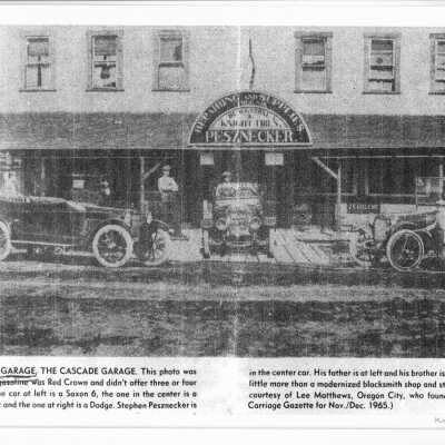 Estacada's First auto garage