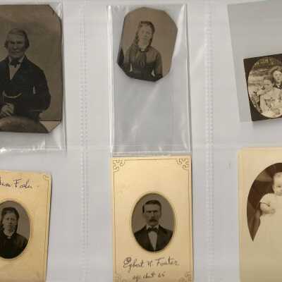 Photos of Philip Foster, Egbert N. Foster, Jane Foster, Pearl Foster