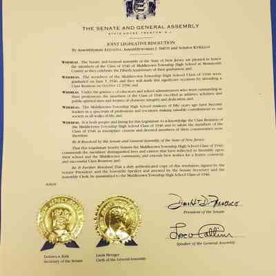 State Resolutions for Class of 1946
