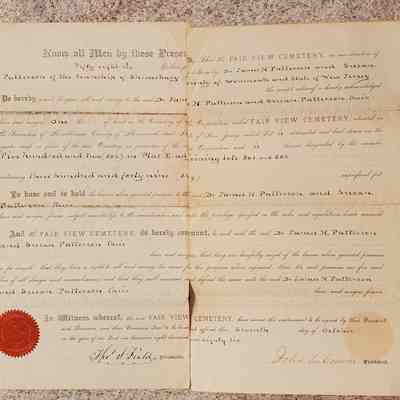 Fair View Cemetery Deed