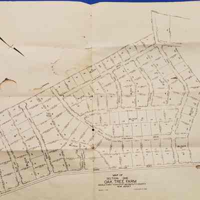 Oak Tree Farm, Section One Subdivision Map