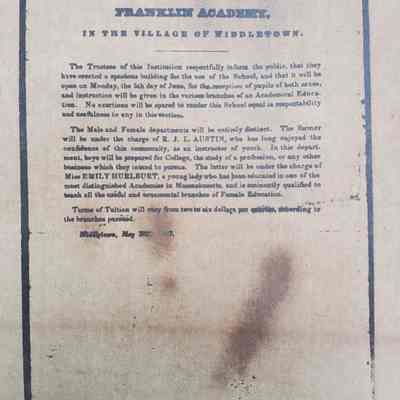 Franklin Academy Advertisement