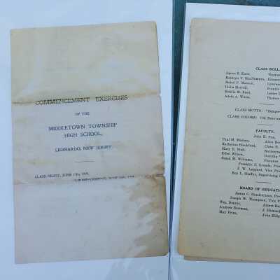 Middletown Township High School Commencement Leafllets