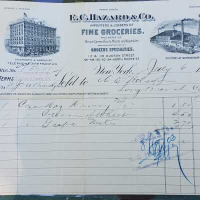 E.C. Hazard Receipt