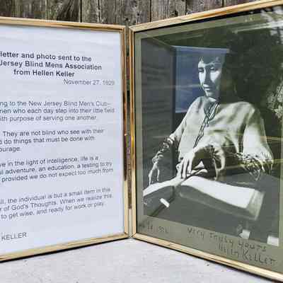 Helen Keller Photo and Letter to NJ Blind Men's Association