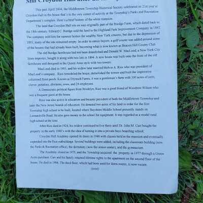 Croydon Hall Information