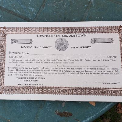 Gaming License Book