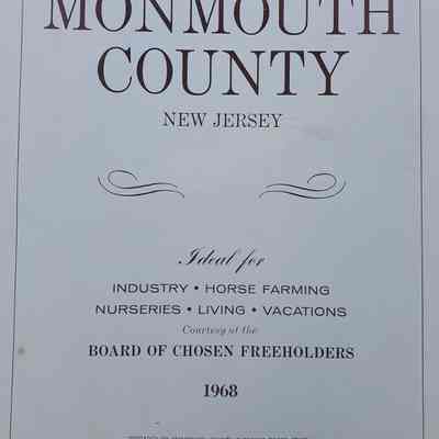 Map of Monmouth County from 1968