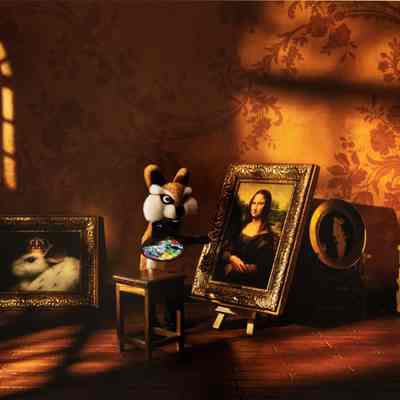 Dempsey Painting the Mona Lisa