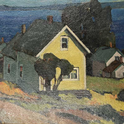 untitled (landscape with houses)