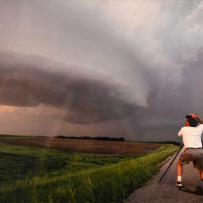 Photographer and Wall Cloud