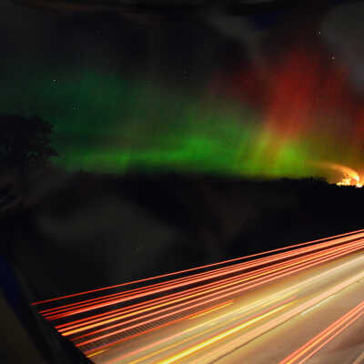Aurora Over Kansas Turnpike