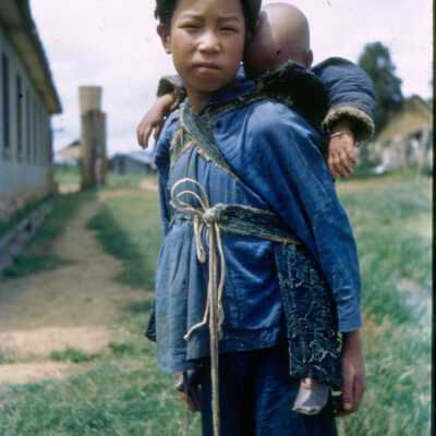 Boy with Baby on Back, Kunming, China
