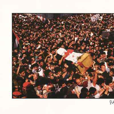 Funeral of Palestinian Commander Abu Jihad Damascus, Syria