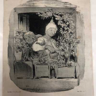 Ménage modè, . . ., from Les Bons Bourgeois, published in Le Charivari