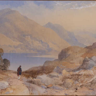 Loch Landscape with Figure