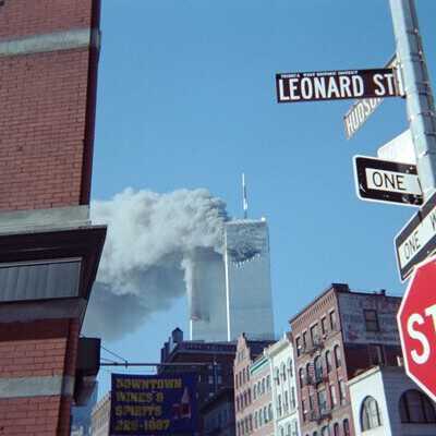 WTC hudson & leonard st tribeca, 9.11.01