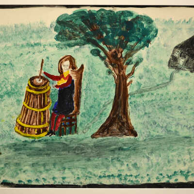 Untitled (girl churning butter)