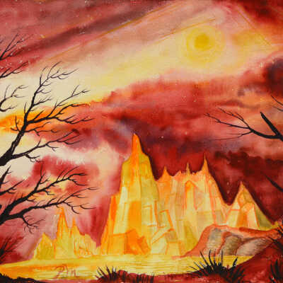 Golden Rocks-Sunset