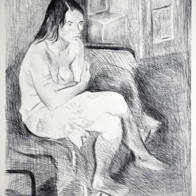 Woman In Red Stockings