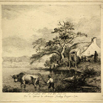 Herdsman and Bull (Pâtre et Taureau, d'après Ruisdael)