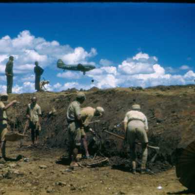 Chinese Men Building Runway, Kunming, China