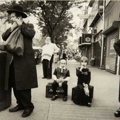 Kids Sitting on Milk Crates