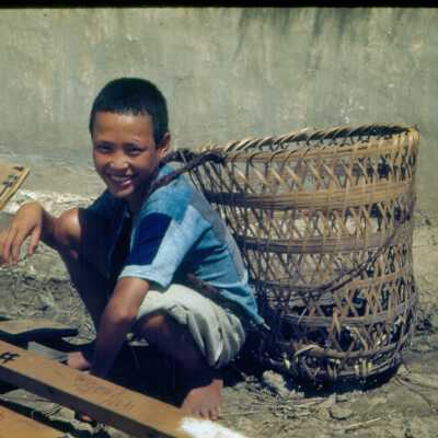 Boy with Basket, Chungking, China