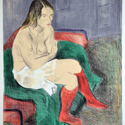 Woman In Red Stockings